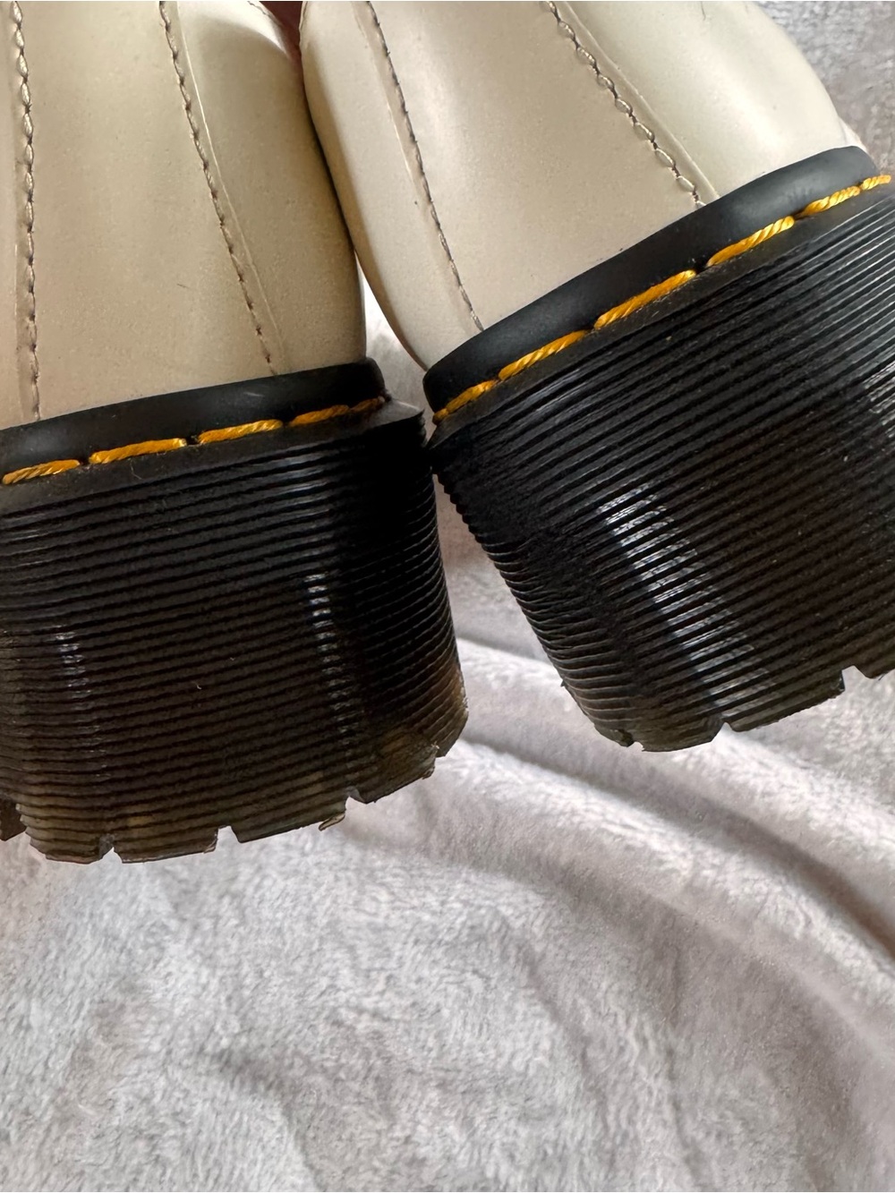 Dr Martens 1461 Quad Platform Oxford in White Leather EUC - Picture 5 of 7